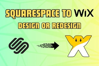 design or redesign squarespace website with wix builder