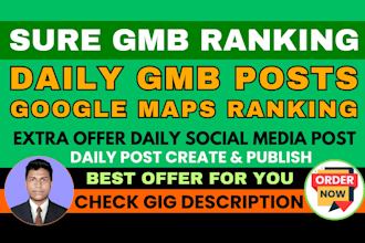 create gbp,social media,gmb posts with geotag images for google maps SEO ranking