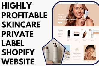 design fast selling private label skincare cosmetics makeup beauty shopify store