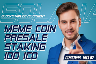 do meme coin token with presale staking dapp website on evm solana ton sui