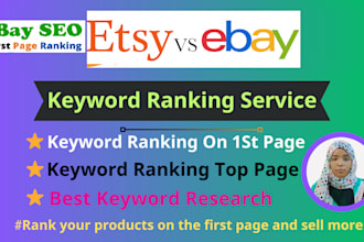 provide 1st page ranking on etsy and ebay with SEO