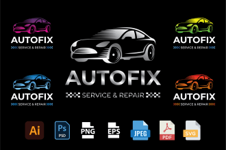 design urgent autocar services and transportation logo