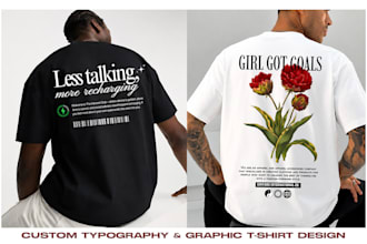 do minimalist t shirt design and typography t shirt design