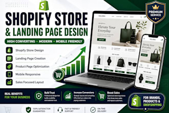 design a high converting shopify store or landing page