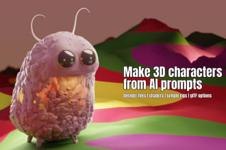 turn your ai generated characters into 3d blender models