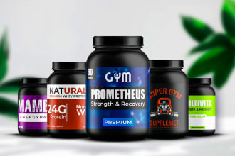 make cool supplement label design