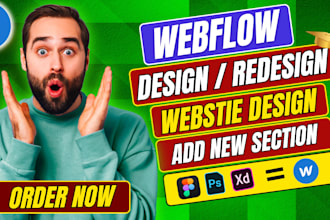 be your webflow expert design or develop webflow website figma psd to webflow