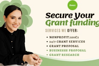 do grant writing, grant research, grant proposal, business, 501c3, non profit