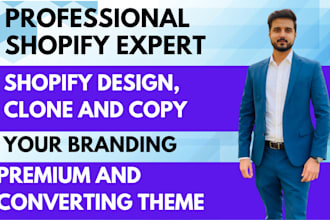 clone, copy shopify store or shopify website design