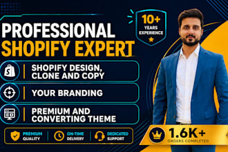 clone, copy shopify store or shopify website design