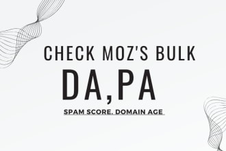 check bulk moz da pa spam score