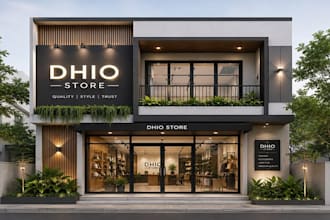 design a professional storefront and custom retail shop
