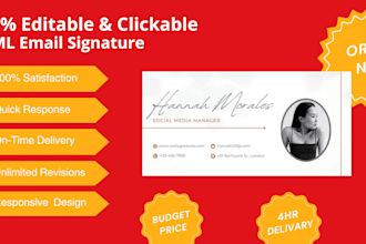 design a clickable business HTML email signatures