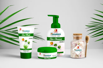 do cosmetic packaging and label design for any product