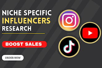 find best instagram, youtube, tiktok influencers research
