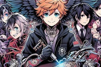make your dream anime, manga tattoo design