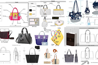 design your backpack, handbag, any bag, wallet, luggage, and make a tech pack