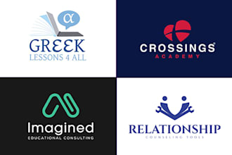 design beautiful modern school and education logo design
