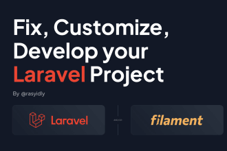 fix, customize, or develop high performance laravel or filament web application