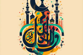 do  professional islamic arabic calligraphy logo