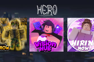 create a high quality roblox logo for game or group
