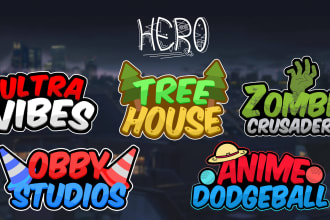 roblox 2d text logo for your game or group