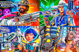create a professional overwatch2 thumbnail