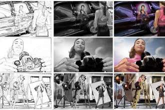 draw fantasy comic book retro comic character coloring, storyboard anime fan art