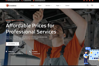 design auto garage website with booking system on wordpress