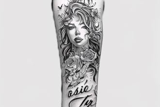 create unique custom tattoo design sleeve art sketch