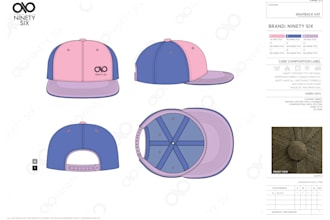 make hats, caps design and fashion tech packs for production