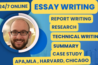 do urgent essay, case study analysis, report writing, research and summary