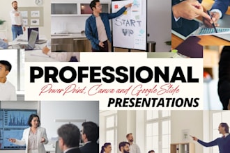 design powerpoint PPT presentation, canva and google slides
