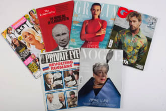 design professional magazine cover, layout