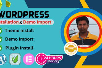 install wordpress themes and import demo content