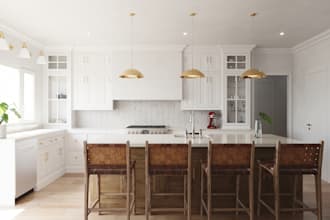 create 3d rendering for your kitchen design