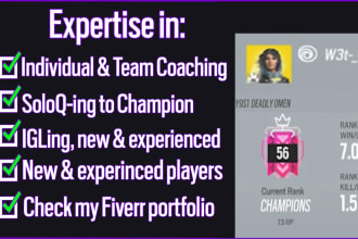 provide coaching for any players in rainbow six siege