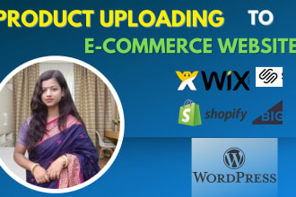 do ecommerce product upload listing wordpress shopify data entry