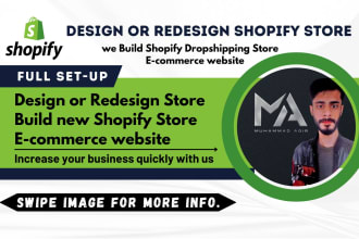 design and build shopify store and do products uploading