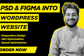 convert figma to wordpress elementor website, figma to wordpress design