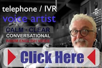 voice your telephone system in a calm, clear english voice