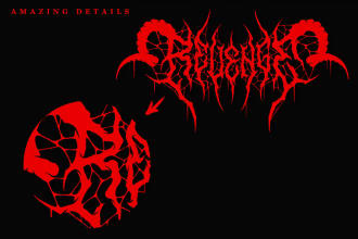 create logo for metal and rock band