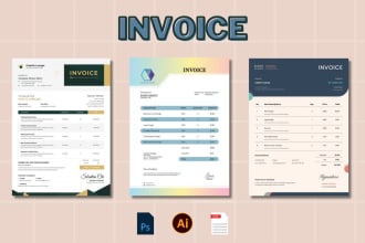 do an invoice design, business invoice, invoice template, makeup invoice