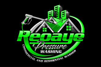 design modern home cleaning, pressure washing and power washing logo design