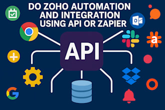 integrate zoho with any app using API or zapier automation