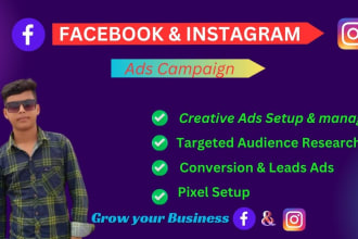 set up facebook and instagram ads campaign ,fb advertising for sales and leads