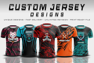 do custom sublimation esports and sports jersey design