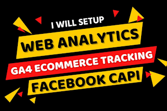 setup facebook conversion api, ga4 ecommerce tracking, with google analytics 4