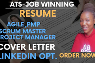 write a scrummaster resume, project manager, product manager, agile coach resume