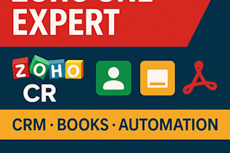 be your zoho one consultant for CRM, books and  automation